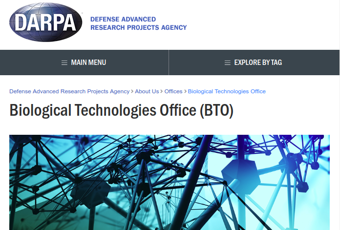 DARPA BTO web site home-page